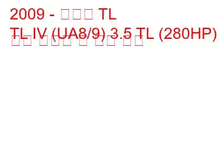 2009 - 아큐라 TL
TL IV (UA8/9) 3.5 TL (280HP) 연료 소비량 및 기술 사양