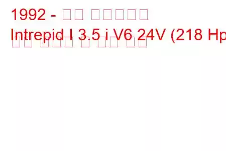 1992 - 닷지 인트레피드
Intrepid I 3.5 i V6 24V (218 Hp) 연료 소비량 및 기술 사양