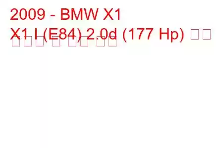 2009 - BMW X1
X1 I (E84) 2.0d (177 Hp) 연료 소비량 및 기술 사양