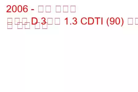 2006 - 오펠 코르사
코르사 D 3도어 1.3 CDTI (90) 연비 및 기술 사양