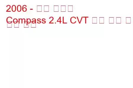 2006 - 지프 컴퍼스
Compass 2.4L CVT 연료 소비 및 기술 사양