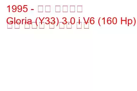 1995 - 닛산 글로리아
Gloria (Y33) 3.0 i V6 (160 Hp) 연료 소비량 및 기술 사양