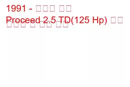 1991 - 마쓰다 수익
Proceed 2.5 TD(125 Hp) 연료 소비량 및 기술 사양