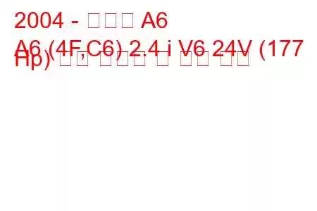 2004 - 아우디 A6
A6 (4F,C6) 2.4 i V6 24V (177 Hp) 연료 소비량 및 기술 사양