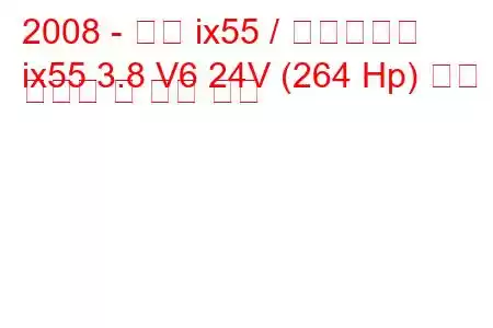 2008 - 현대 ix55 / 베라크루즈
ix55 3.8 V6 24V (264 Hp) 연료 소비량 및 기술 사양