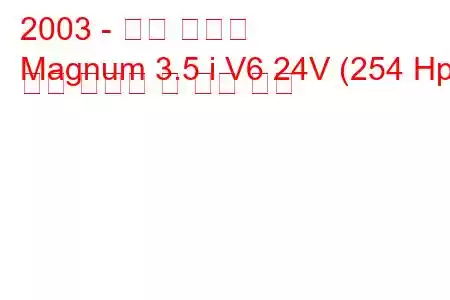2003 - 닷지 매그넘
Magnum 3.5 i V6 24V (254 Hp) 연료 소비량 및 기술 사양