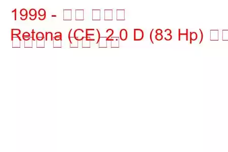 1999 - 기아 레토나
Retona (CE) 2.0 D (83 Hp) 연료 소비량 및 기술 사양