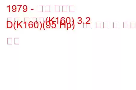 1979 - 닛산 패트롤
순찰 하드탑(K160) 3.2 D(K160)(95 Hp) 연료 소비 및 기술 사양