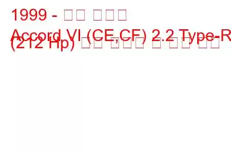 1999 - 혼다 어코드
Accord VI (CE,CF) 2.2 Type-R (212 Hp) 연료 소비량 및 기술 사양