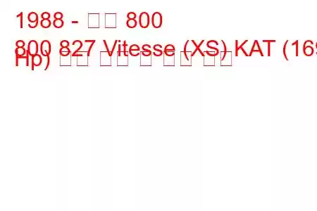 1988 - 로버 800
800 827 Vitesse (XS) KAT (169 Hp) 연료 소비 및 기술 사양