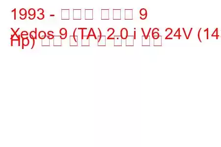 1993 - 마즈다 제도스 9
Xedos 9 (TA) 2.0 i V6 24V (143 Hp) 연료 소비 및 기술 사양