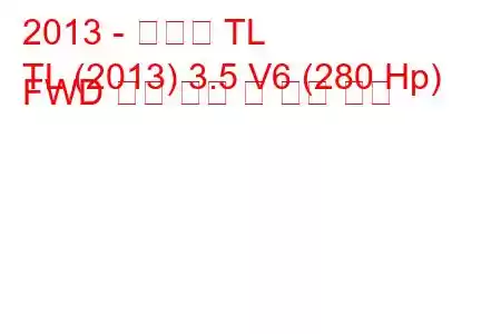 2013 - 아큐라 TL
TL (2013) 3.5 V6 (280 Hp) FWD 연료 소비 및 기술 사양