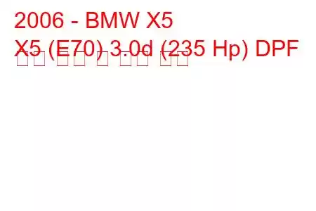 2006 - BMW X5
X5 (E70) 3.0d (235 Hp) DPF 연료 소비 및 기술 사양