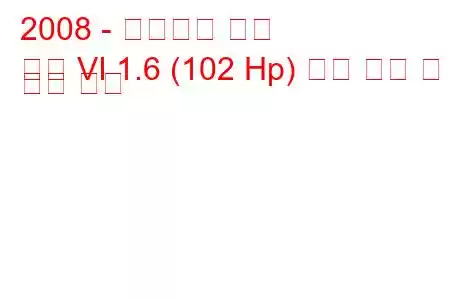 2008 - 폭스바겐 골프
골프 VI 1.6 (102 Hp) 연료 소비 및 기술 사양