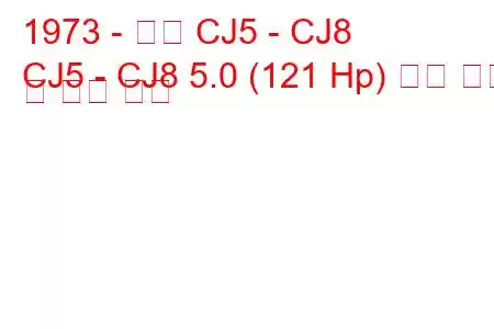 1973 - 지프 CJ5 - CJ8
CJ5 - CJ8 5.0 (121 Hp) 연료 소비 및 기술 사양