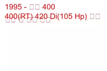 1995 - 로버 400
400(RT) 420 Di(105 Hp) 연료 소비 및 기술 사양