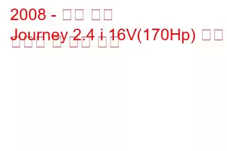 2008 - 닷지 여행
Journey 2.4 i 16V(170Hp) 연료 소비량 및 기술 사양