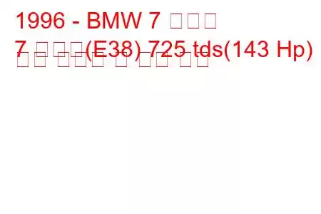 1996 - BMW 7 시리즈
7 시리즈(E38) 725 tds(143 Hp) 연료 소비량 및 기술 사양