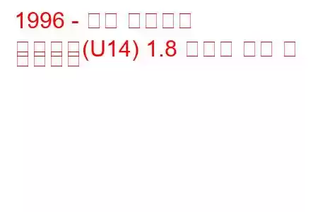 1996 - 닛산 블루버드
블루버드(U14) 1.8 르그랑 연비 및 기술사양