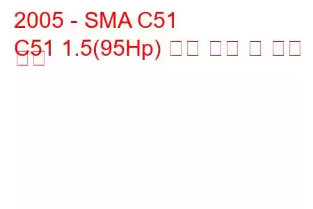 2005 - SMA C51
C51 1.5(95Hp) 연료 소비 및 기술 사양