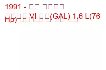 1991 - 포드 에스코트
에스코트 VI 해치(GAL) 1.6 L(76 Hp) 연료 소비 및 기술 사양