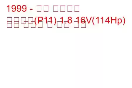 1999 - 닛산 프리메라
프리메라(P11) 1.8 16V(114Hp) 연료 소비량 및 기술 사양