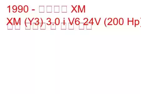 1990 - 시트로엥 XM
XM (Y3) 3.0 i V6 24V (200 Hp) 연료 소비량 및 기술 사양