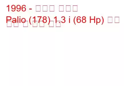 1996 - 피아트 팔리오
Palio (178) 1.3 i (68 Hp) 연료 소비 및 기술 사양