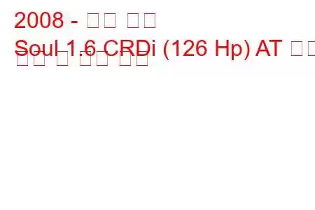 2008 - 기아 소울
Soul 1.6 CRDi (126 Hp) AT 연료 소비 및 기술 사양