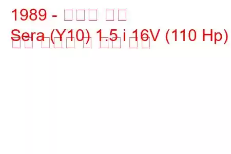 1989 - 토요타 온실
Sera (Y10) 1.5 i 16V (110 Hp) 연료 소비량 및 기술 사양