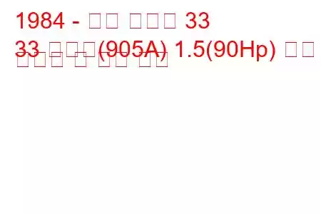 1984 - 알파 로미오 33
33 스포츠(905A) 1.5(90Hp) 연료 소비량 및 기술 사양