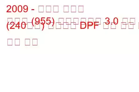 2009 - 포르쉐 카이엔
카이엔 (955) 페이스리프트 3.0 디젤 (240마력) 팁트로닉 DPF 연료 소비 및 기술 사양