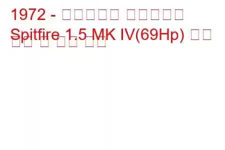 1972 - 트라이엄프 스핏파이어
Spitfire 1.5 MK IV(69Hp) 연료 소비 및 기술 사양