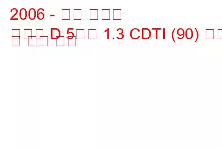 2006 - 오펠 코르사
코르사 D 5도어 1.3 CDTI (90) 연비 및 기술 사양