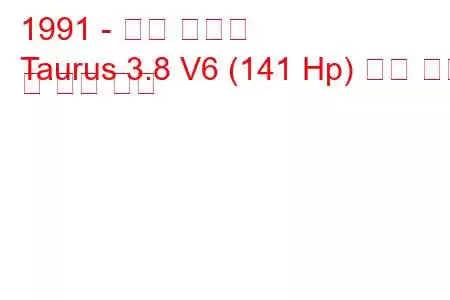 1991 - 포드 토러스
Taurus 3.8 V6 (141 Hp) 연료 소비 및 기술 사양