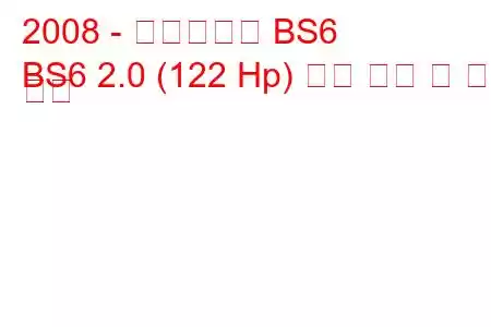 2008 - 브릴리언스 BS6
BS6 2.0 (122 Hp) 연료 소비 및 기술 사양