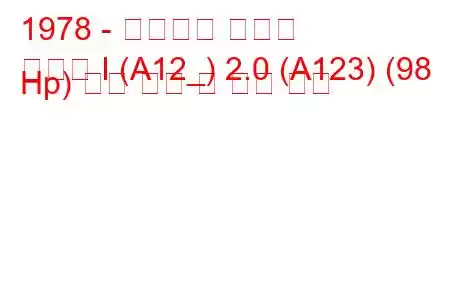 1978 - 미쓰비시 삿포로
삿포로 I (A12_) 2.0 (A123) (98 Hp) 연료 소비 및 기술 사양