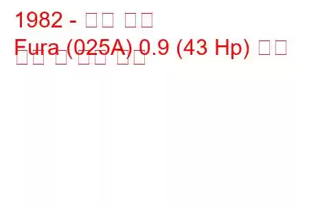 1982 - 좌석 푸라
Fura (025A) 0.9 (43 Hp) 연료 소비 및 기술 사양