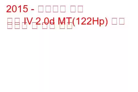 2015 - 폭스바겐 캐디
캐디 IV 2.0d MT(122Hp) 연료 소비량 및 기술 사양