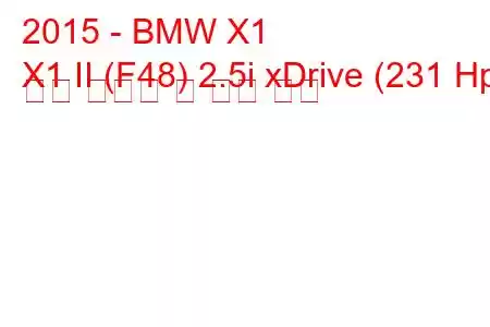 2015 - BMW X1
X1 II (F48) 2.5i xDrive (231 Hp) 연료 소비량 및 기술 사양