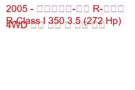 2005 - 메르세데스-벤츠 R-클래스
R-Class I 350 3.5 (272 Hp) 4WD 연료 소비 및 기술 사양
