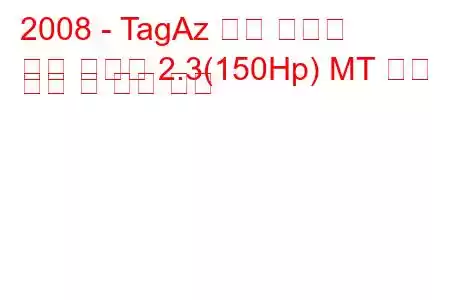 2008 - TagAz 로드 파트너
로드 파트너 2.3(150Hp) MT 연료 소비 및 기술 사양