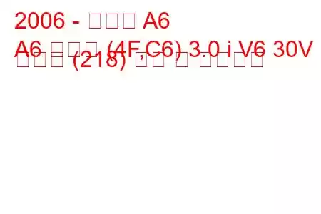 2006 - 아우디 A6
A6 아방트 (4F,C6) 3.0 i V6 30V 콰트로 (218) 연비 및 기술사양