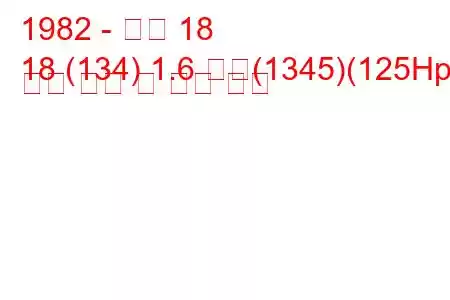 1982 - 르노 18
18 (134) 1.6 터보(1345)(125Hp) 연료 소비 및 기술 사양