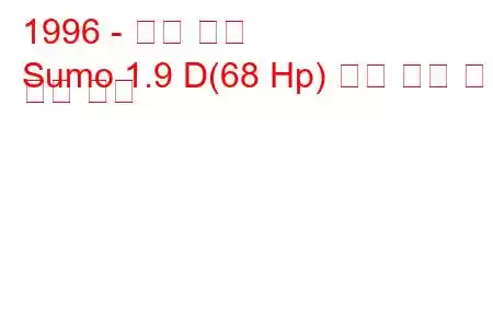 1996 - 타타 스모
Sumo 1.9 D(68 Hp) 연료 소비 및 기술 사양