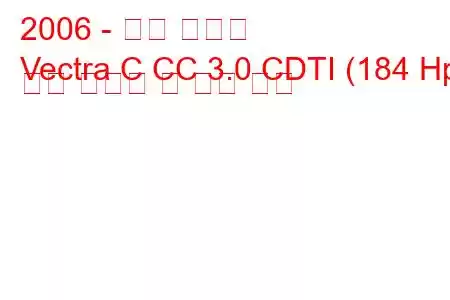 2006 - 오펠 벡트라
Vectra C CC 3.0 CDTI (184 Hp) 연료 소비량 및 기술 사양