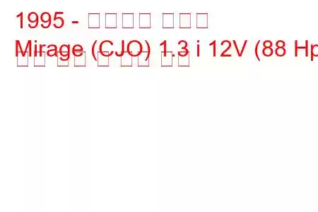 1995 - 미쓰비시 미라지
Mirage (CJO) 1.3 i 12V (88 Hp) 연료 소비 및 기술 사양