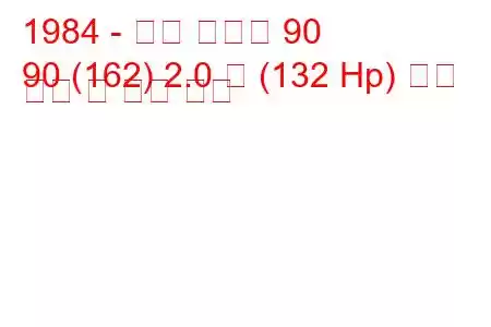 1984 - 알파 로미오 90
90 (162) 2.0 즉 (132 Hp) 연료 소비 및 기술 사양