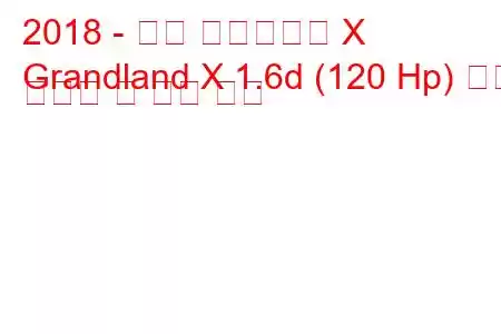 2018 - 오펠 그랜드랜드 X
Grandland X 1.6d (120 Hp) 연료 소비량 및 기술 사양