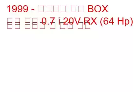 1999 - 미츠비시 타운 BOX
타운 박스 0.7 i 20V RX (64 Hp) 연료 소비량 및 기술 사양